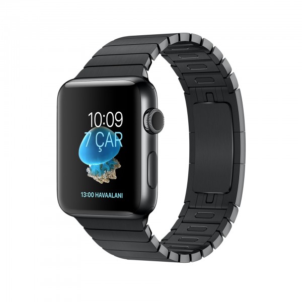 Apple Watch Series 2 (38 mm) Uzay Siyahı Paslanmaz Çelik Kasa ve Baklalı Model Uzay Siyahı Bilezik Akıllı Saat — ürün görseli 4
