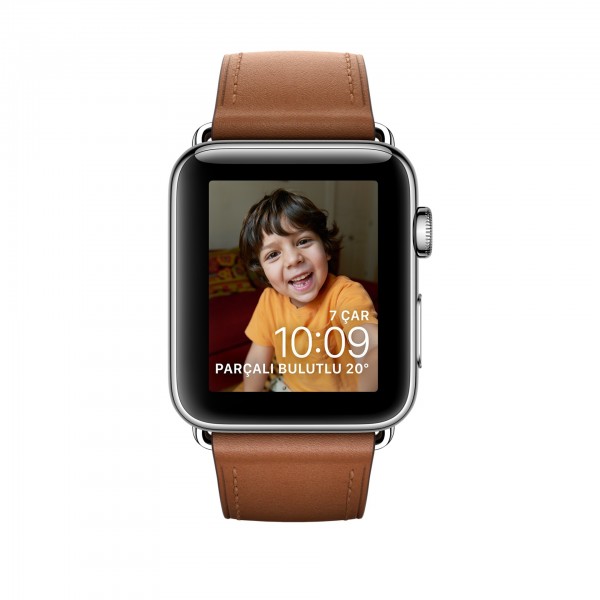 Apple Watch Series 2 (42 mm) Paslanmaz Çelik Kasa ve Klasik Tokalı Klasik Kahve Kayış Akıllı Saat — ürün görseli 2