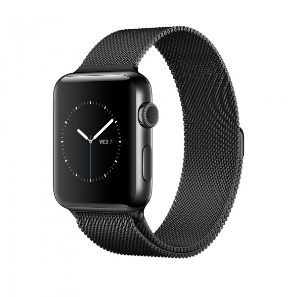 Apple Watch Series 2 (38 mm) Uzay Siyahı Paslanmaz Çelik Kasa ve Uzay Siyahı Milano Loop Akıllı Saat — ürün görseli 4