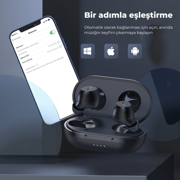 Mpow M12 Tam Kablosuz Kulaklık — ürün görseli 2
