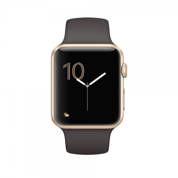 Apple Watch Series 2 (42 mm) Altın Rengi Alüminyum Kasa ve Kakao Spor Kordon Akıllı Saat — ürün görseli 2