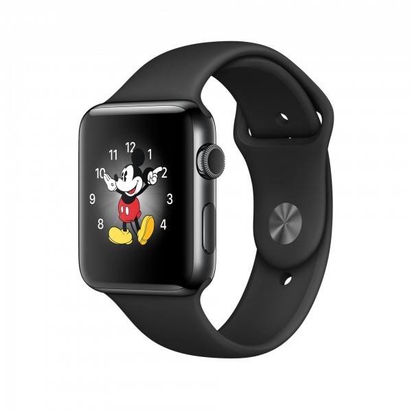 Apple Watch Series 2 (38 mm) Uzay Siyahı Paslanmaz Çelik Kasa ve Siyah Spor Kordon Akıllı Saat — ürün görseli 2