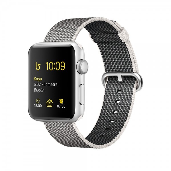 Apple Watch Series 2 (38 mm) Gümüş Rengi Alüminyum Kasa ve Naylon Örme İnci Grisi Kordon Akıllı Saat — ürün görseli 2