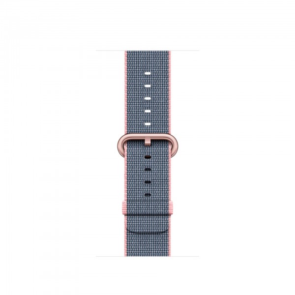 Apple Watch Series 2 (38 mm) Roze Altın Rengi Alüminyum Kasa ve Naylon Örme Uçuk Pembe/Gece Mavisi Kordon Akıllı Saat — ürün görseli 3