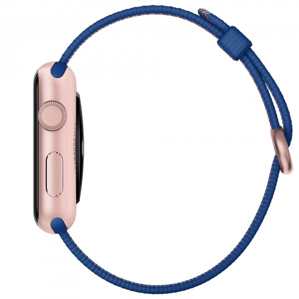 Apple Watch Sport (42 mm) Roze Altın Rengi Alüminyum Kasa ve Naylon Örme Kraliyet Mavisi Kordon Akıllı Saat — ürün görseli 3