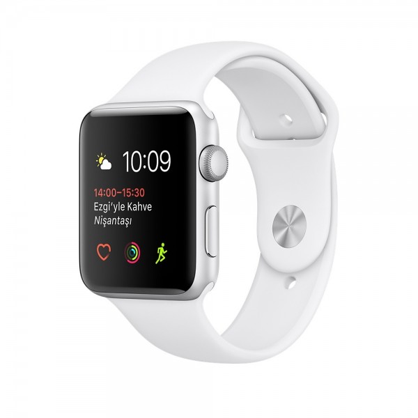 Apple Watch Series 1 (38 mm) Gümüş Rengi Alüminyum Kasa ve Beyaz Spor Kordon Akıllı Saat — ürün görseli 2