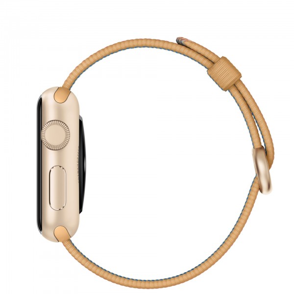 Apple Watch Sport (38 mm) Altın Rengi Alüminyum Kasa ve Naylon Örme Altın/Kırmızı Kordon Akıllı Saat — ürün görseli 3