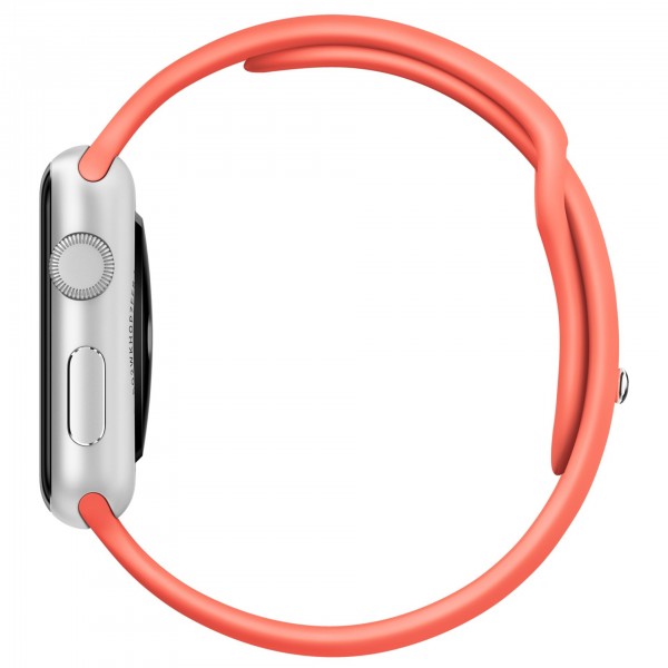 Apple Watch Sport (42 mm) Gümüş Rengi Alüminyum Kasa ve Kayısı Rengi Spor Kordon Akıllı Saat — ürün görseli 3