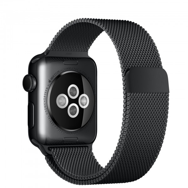 Apple Watch (38 mm) Uzay Siyahı Paslanmaz Çelik Kasa ve Uzay Siyahı Milano Loop Akıllı Saat — ürün görseli 4