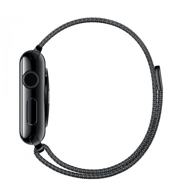 Apple Watch (38 mm) Uzay Siyahı Paslanmaz Çelik Kasa ve Uzay Siyahı Milano Loop Akıllı Saat — ürün görseli 3