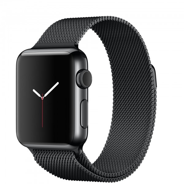 Apple Watch (38 mm) Uzay Siyahı Paslanmaz Çelik Kasa ve Uzay Siyahı Milano Loop Akıllı Saat — ürün görseli 5