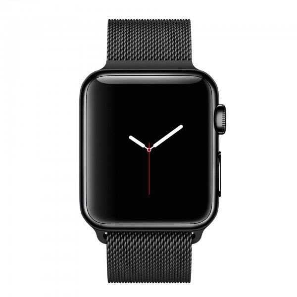 Apple Watch (38 mm) Uzay Siyahı Paslanmaz Çelik Kasa ve Uzay Siyahı Milano Loop Akıllı Saat — ürün görseli 2