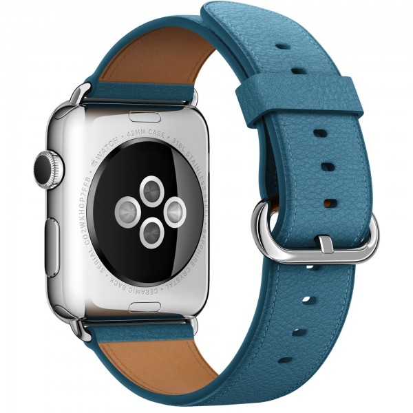 Apple Watch (42 mm) Paslanmaz Çelik Kasa ve Klasik Tokalı Okyanus Mavisi Kayış Akıllı Saat — ürün görseli 4