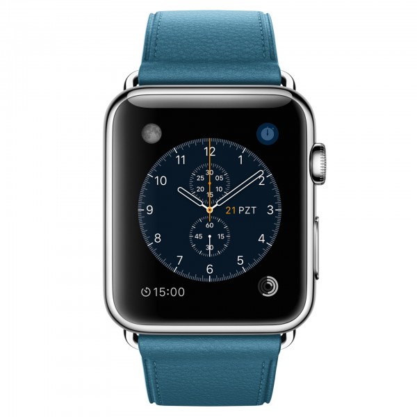 Apple Watch (42 mm) Paslanmaz Çelik Kasa ve Klasik Tokalı Okyanus Mavisi Kayış Akıllı Saat — ürün görseli 2