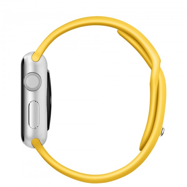 Apple Watch Sport (38 mm) Gümüş Rengi Alüminyum Kasa ve Sarı Spor Kordon Akıllı Saat — ürün görseli 3