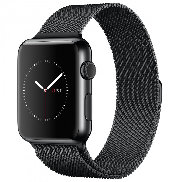 Apple Watch (42 mm) Uzay Siyahı Paslanmaz Çelik Kasa ve Uzay Siyahı Milano Loop Akıllı Saat — ürün görseli 5