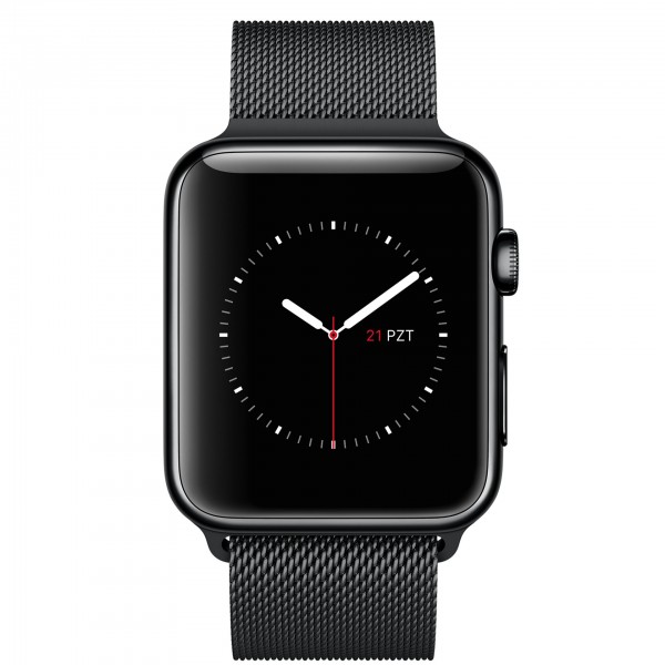 Apple Watch (42 mm) Uzay Siyahı Paslanmaz Çelik Kasa ve Uzay Siyahı Milano Loop Akıllı Saat — ürün görseli 2