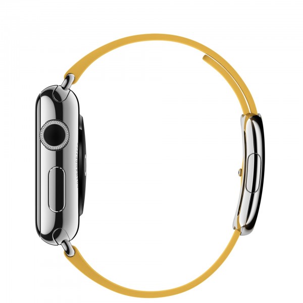 Apple Watch (38 mm) Paslanmaz Çelik Kasa ve Modern Tokalı Marigold Kayış Akıllı Saat — ürün görseli 3