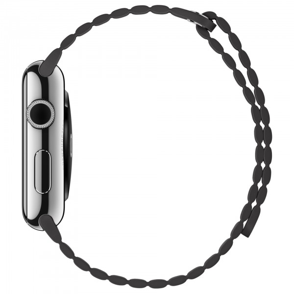 Apple Watch (42 mm) Paslanmaz Çelik Kasa ve Fırtına Grisi Deri Loop Akıllı Saat — ürün görseli 3