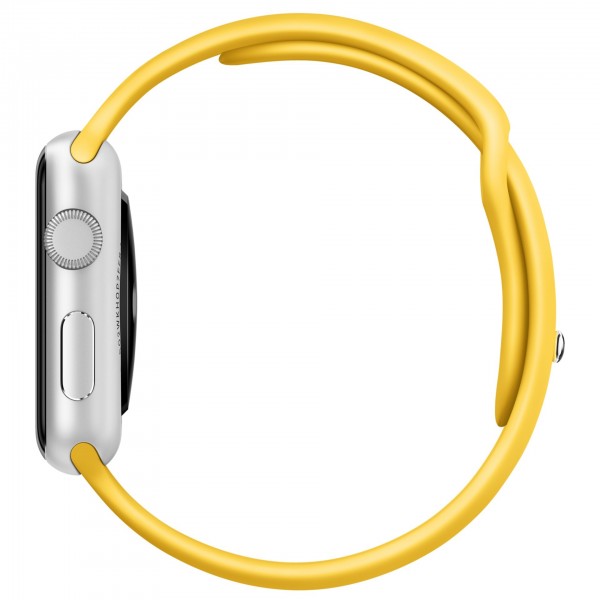 Apple Watch Sport (42 mm) Gümüş Rengi Alüminyum Kasa ve Sarı Spor Kordon Akıllı Saat — ürün görseli 3