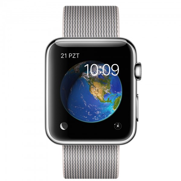 Apple Watch (42 mm) Paslanmaz Çelik Kasa ve Naylon Örme İnci Grisi Kordon Akıllı Saat — ürün görseli 2