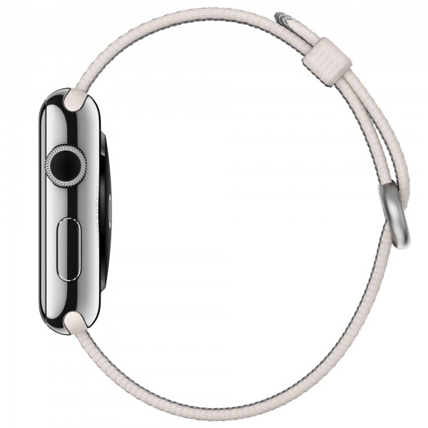 Apple Watch (42 mm) Paslanmaz Çelik Kasa ve Naylon Örme İnci Grisi Kordon Akıllı Saat — ürün görseli 3