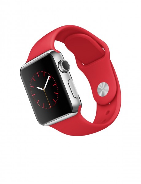 Apple Watch (38 mm) Paslanmaz Çelik Kasa ve (PRODUCT) RED Spor Kordon Akıllı Saat — ürün görseli 4