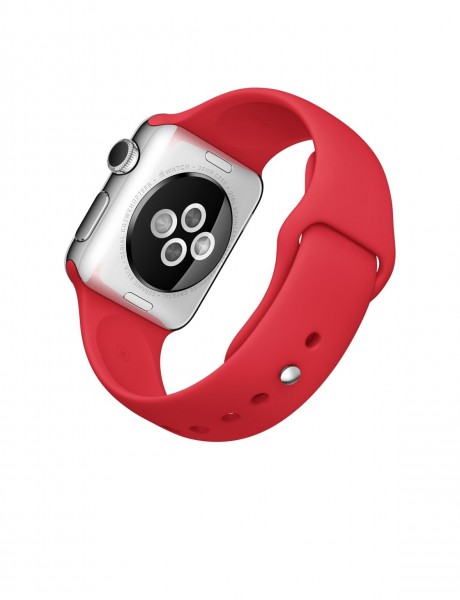 Apple Watch (38 mm) Paslanmaz Çelik Kasa ve (PRODUCT) RED Spor Kordon Akıllı Saat — ürün görseli 5