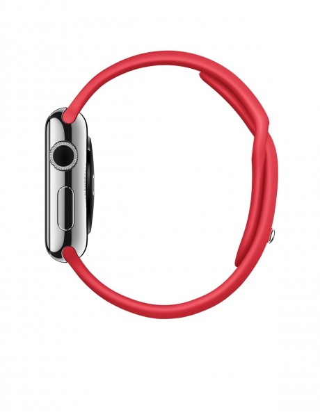 Apple Watch (38 mm) Paslanmaz Çelik Kasa ve (PRODUCT) RED Spor Kordon Akıllı Saat — ürün görseli 3