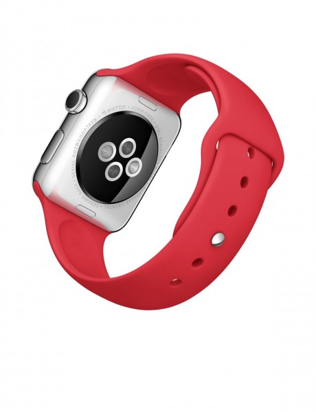 Apple Watch (42 mm) Paslanmaz Çelik Kasa ve (PRODUCT) RED Spor Kordon Akıllı Saat — ürün görseli 5