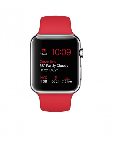 Apple Watch (42 mm) Paslanmaz Çelik Kasa ve (PRODUCT) RED Spor Kordon Akıllı Saat — ürün görseli 2