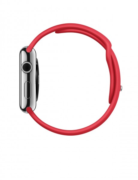 Apple Watch (42 mm) Paslanmaz Çelik Kasa ve (PRODUCT) RED Spor Kordon Akıllı Saat — ürün görseli 3