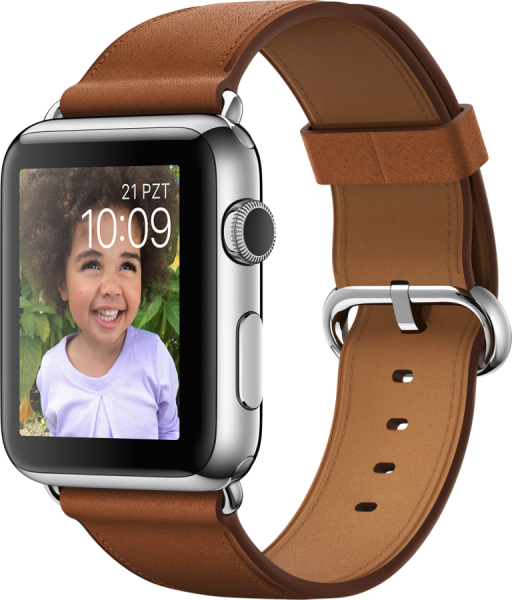Apple Watch (42 mm) Paslanmaz Çelik Kasa ve Klasik Tokalı Klasik Kahve Kayış Akıllı Saat (MMFT2TU/A)