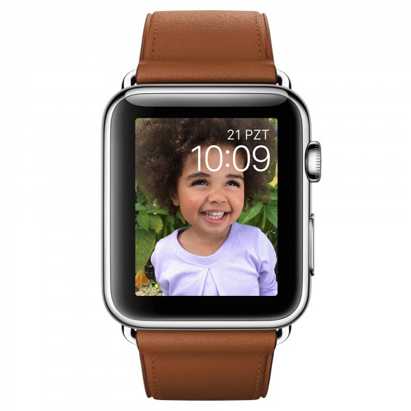 Apple Watch (42 mm) Paslanmaz Çelik Kasa ve Klasik Tokalı Klasik Kahve Kayış Akıllı Saat — ürün görseli 4