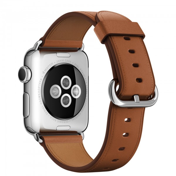 Apple Watch (38 mm) Paslanmaz Çelik Kasa ve Klasik Tokalı Klasik Kahve Kayış Akıllı Saat — ürün görseli 3