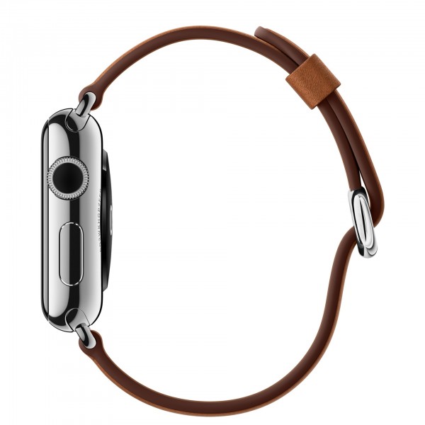 Apple Watch (38 mm) Paslanmaz Çelik Kasa ve Klasik Tokalı Klasik Kahve Kayış Akıllı Saat — ürün görseli 2
