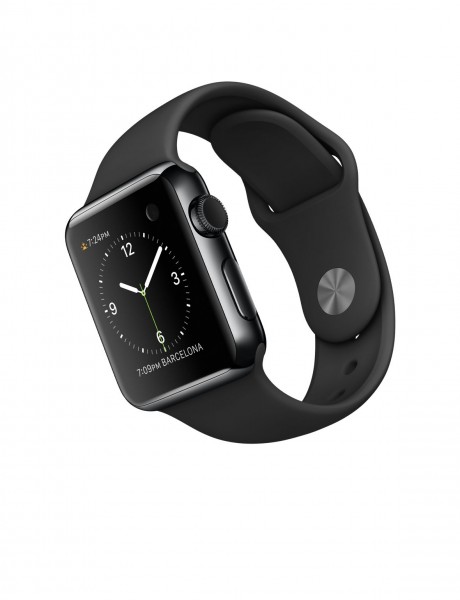 Apple Watch (38 mm) Uzay Siyahı Paslanmaz Çelik Kasa ve Siyah Spor Kordon Akıllı Saat — ürün görseli 4