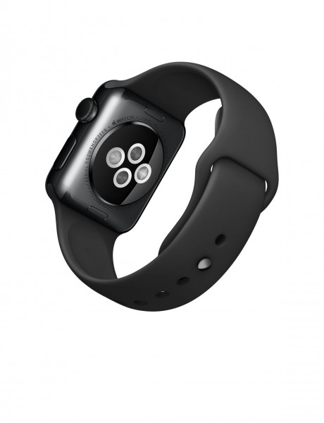 Apple Watch (38 mm) Uzay Siyahı Paslanmaz Çelik Kasa ve Siyah Spor Kordon Akıllı Saat — ürün görseli 5