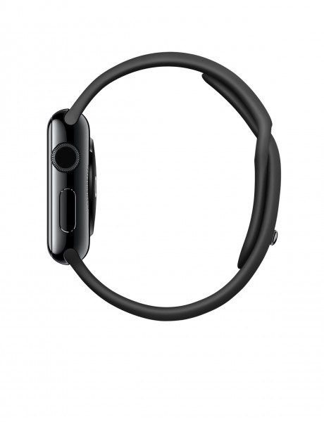 Apple Watch (38 mm) Uzay Siyahı Paslanmaz Çelik Kasa ve Siyah Spor Kordon Akıllı Saat — ürün görseli 3