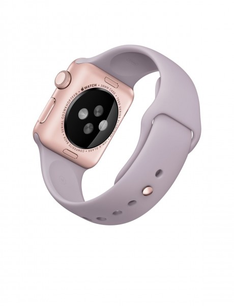Apple Watch Sport (38 mm) Roze Altın Rengi Alüminyum Kasa ve Lavanta Spor Kordon Akıllı Saat — ürün görseli 5