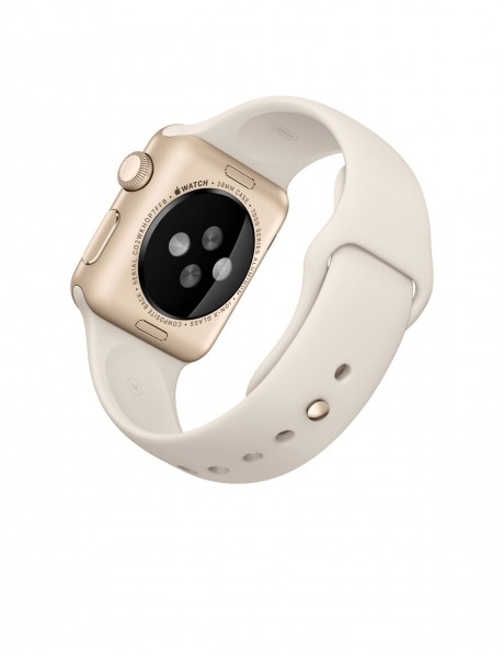 Apple Watch Sport (38 mm) Altın Rengi Alüminyum Kasa ve Antik Beyaz Spor Kordon Akıllı Saat — ürün görseli 5
