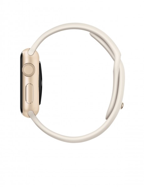 Apple Watch Sport (38 mm) Altın Rengi Alüminyum Kasa ve Antik Beyaz Spor Kordon Akıllı Saat — ürün görseli 3