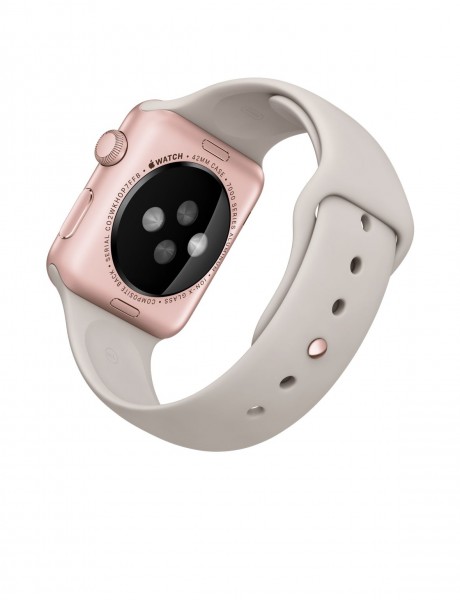 Apple Watch Sport (42 mm) Roze Altın Rengi Alüminyum Kasa ve Taş Rengi Spor Kordon Akıllı Saat — ürün görseli 5