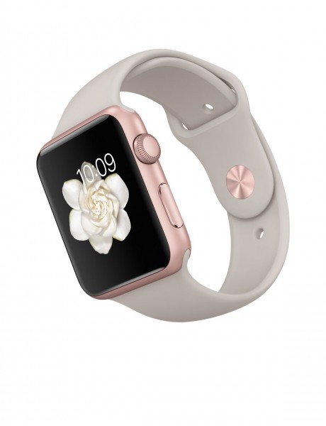 Apple Watch Sport (42 mm) Roze Altın Rengi Alüminyum Kasa ve Taş Rengi Spor Kordon Akıllı Saat — ürün görseli 4