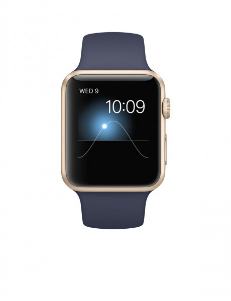 Apple Watch Sport (42 mm) Altın Rengi Alüminyum Kasa ve Gece Mavisi Spor Kordon Akıllı Saat — ürün görseli 2