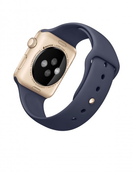 Apple Watch Sport (42 mm) Altın Rengi Alüminyum Kasa ve Gece Mavisi Spor Kordon Akıllı Saat — ürün görseli 5