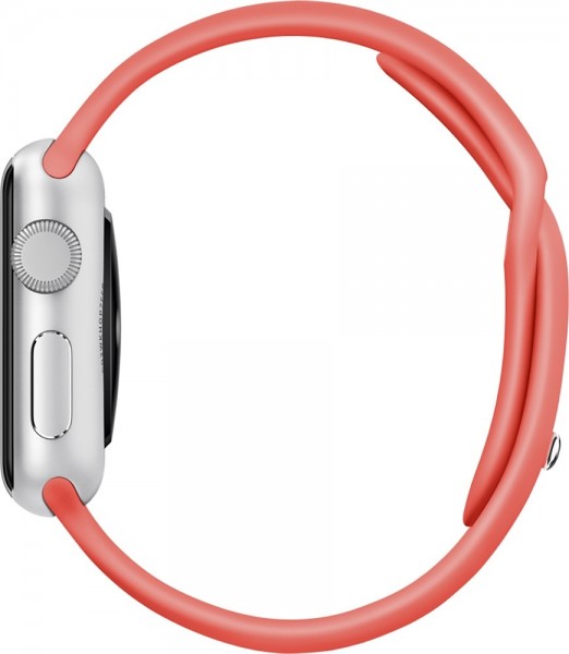 Apple Watch (38 mm) Gümüş Rengi Alüminyum Kasa Pembe Spor Kordon Akıllı Saat — ürün görseli 3