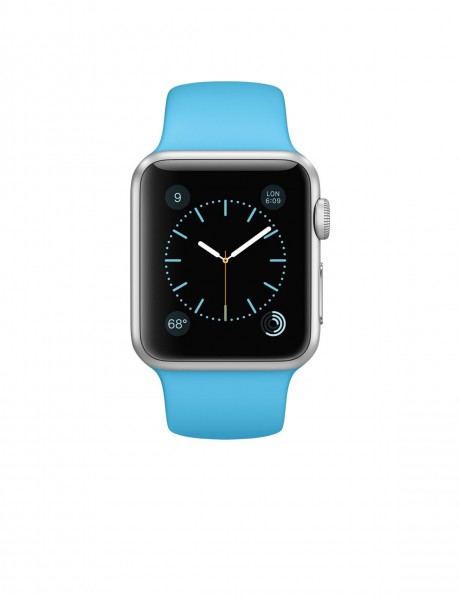 Apple Watch Sport (38 mm) Gümüş Rengi Alüminyum Kasa ve Mavi Spor Kordon Akıllı Saat — ürün görseli 2