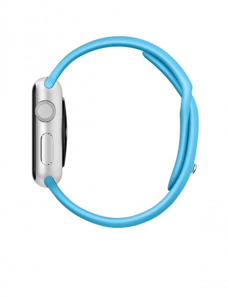 Apple Watch Sport (38 mm) Gümüş Rengi Alüminyum Kasa ve Mavi Spor Kordon Akıllı Saat — ürün görseli 3