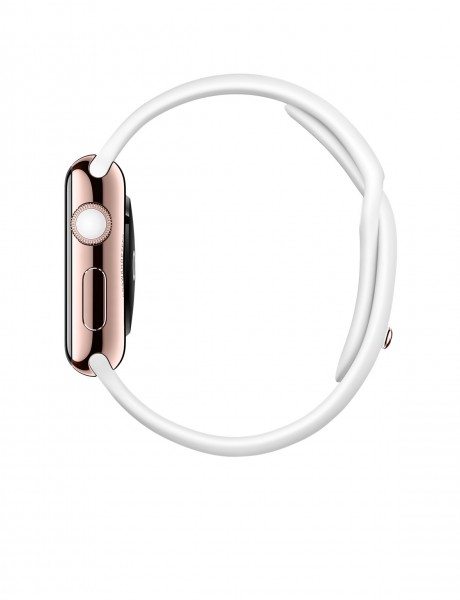 Apple Watch Edition (38 mm) 18 Ayar Roze Altın Kasa ve Beyaz Spor Kordon Akıllı Saat — ürün görseli 3